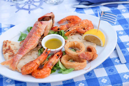 Traditional Greek fish plate meze