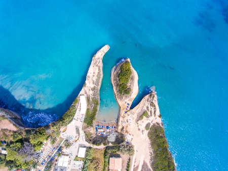 Canal D'Amour in Sidari, Corfu island, Greeceの写真素材