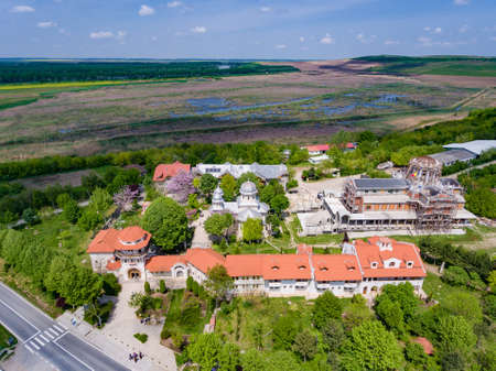 Dobrogea, Romania, Mai 2017: Dervent Monastery in the southern Dobrogea, important touristic and pilgrimage attractionのeditorial素材