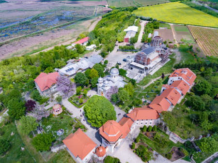 Dobrogea, Romania, Mai 2017: Dervent Monastery in the southern Dobrogea, important touristic and pilgrimage attractionのeditorial素材