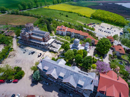 Dobrogea, Romania, Mai 2017: Dervent Monastery in the southern Dobrogea, important touristic and pilgrims attractionのeditorial素材