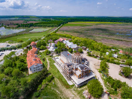Dobrogea, Romania, Mai 2017: Dervent Monastery in the southern Dobrogea, important touristic and pilgrimage attractionのeditorial素材
