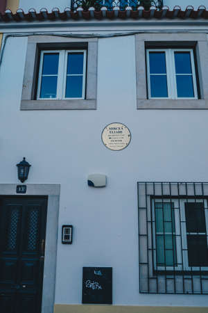 Cascais, Portugal, November 2017: Mircea Eliade House in Cascais Portugal. Famous Romanian writerのeditorial素材