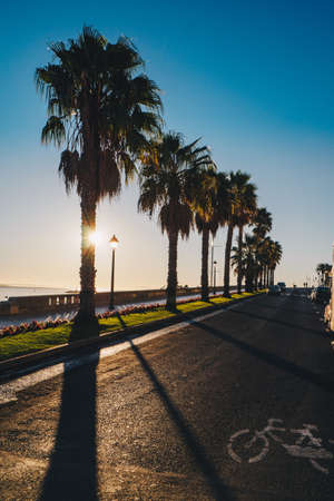 Morning on the streets of Cascais, Portugalの写真素材