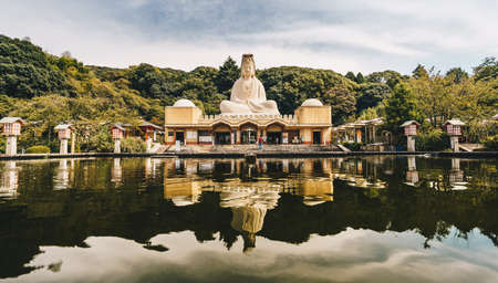 Kyoto, Japan, October 2017: Ryozen Kannon Temple fallen unknown soldier temple in the old cityのeditorial素材