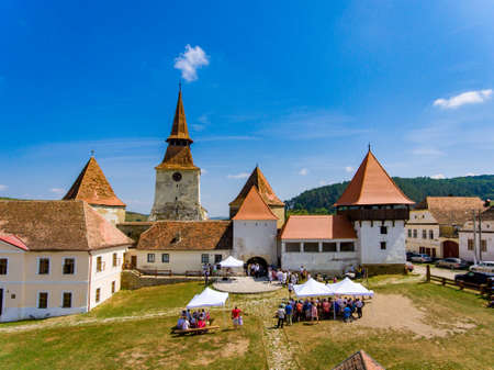 Archita Fortified Church in Archita Saxon Village Transylvania Romaniaのeditorial素材
