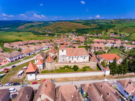Archita Fortified Church in Archita Saxon Village Transylvania Romaniaの写真素材