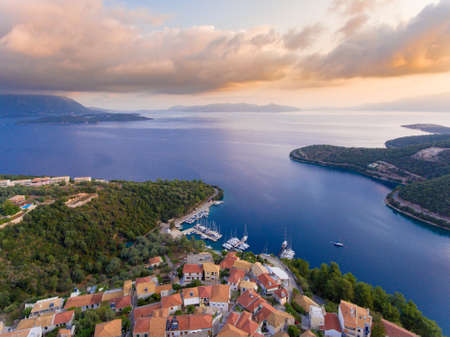 Meganisi Spartochori Village Greeceの写真素材