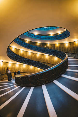 The Spiral Staircase in Vatican Museumsのeditorial素材