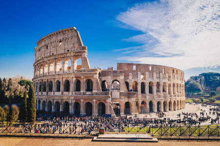 The Roman Colosseum in Rome, Italy HDR imageのeditorial素材