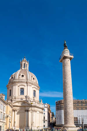Trajans Column and Forum in Rome, Italyのeditorial素材