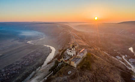 Old Orhei sunrise panorama