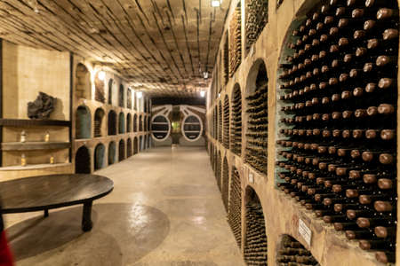 Milestii Mici, Moldova - November 2018: The biggest winery in the world the Milestii Mici Winery in Moldova Republic near Chisinauのeditorial素材
