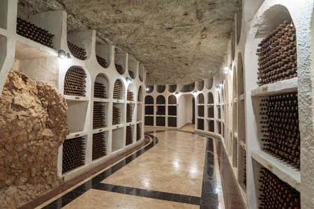Cricova, Moldova - November 2018: The National Wine Gallery inside the underground winery Cricova in Moldova Republicのeditorial素材
