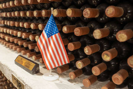 Cricova, Moldova - November 2018: American private wine reserve at Cricova Winery in Moldova...