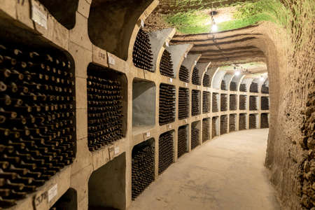 Milestii Mici, Moldova - November 2018: The biggest winery in the world the Milestii Mici Winery in Moldova Republic near Chisinauのeditorial素材