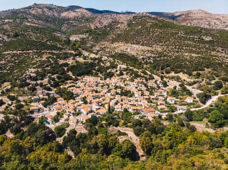 Maries village in the middle of Thasos Island, famous for it's old olive trees