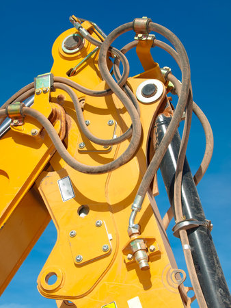 The conplicated hydraulic hoses that operate the typical construction machine.