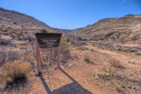 Badger Springs Trailhead in the Agua Fria National Monument of Arizona.の写真素材