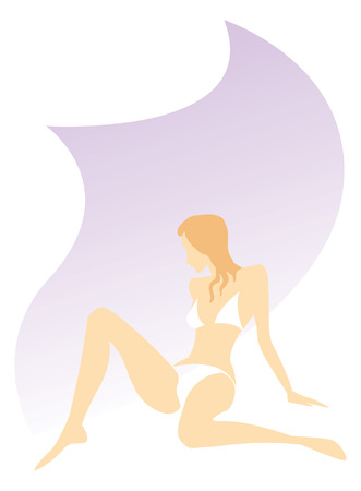 female figure in bikini.のイラスト素材