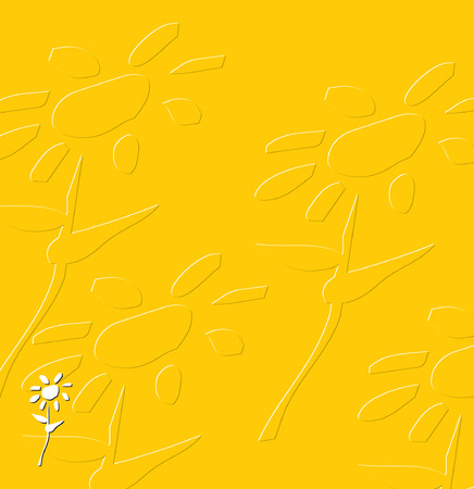 yellow flowers. vector abstract backgroundのイラスト素材