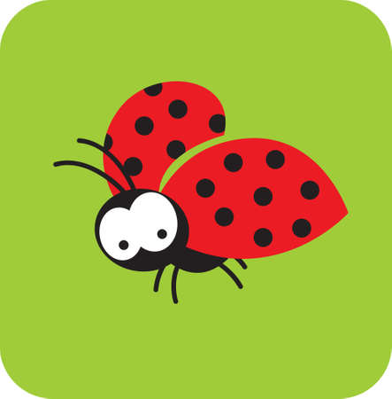 life of insects. beetle in flight. vector drawing for Illustration.のイラスト素材