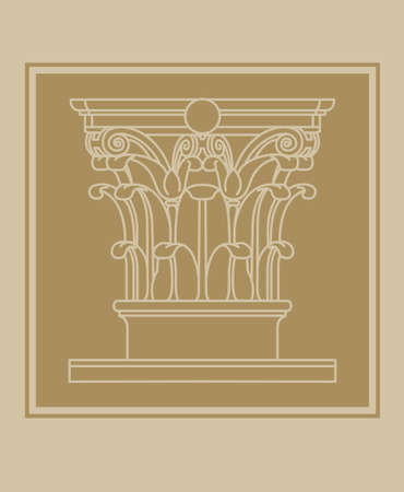 Element of classic architectural decor.のイラスト素材
