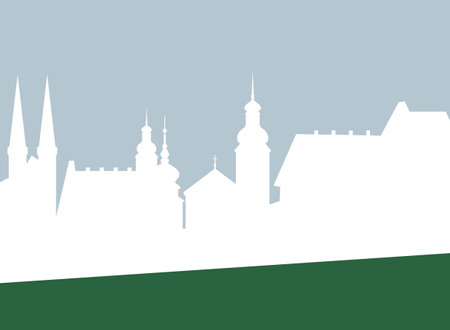 The mood of the old town. Vector image for illustrations.のイラスト素材