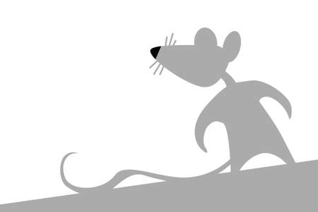 A small, brave rodent. A determined rat challenges the world around him. Vector images for prints, posters and illustrations.のイラスト素材