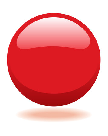 Stylized red button. Website or icon template.のイラスト素材