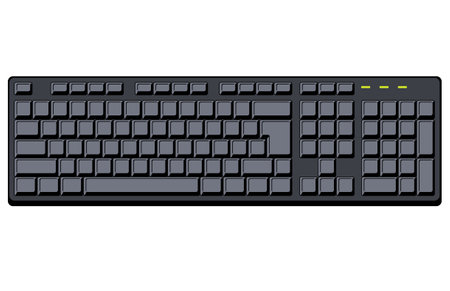 A blank of dark computer keyboard without letters, numbers and symbols.のイラスト素材