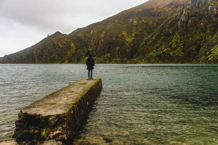 Lake situated in the crater of a dormant volcano on the Portuguese archipelago of the Azores....