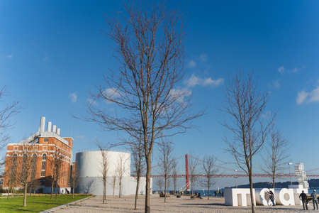 Cultural project for the city of Lisbon focused on Art, Architecture,Technology near Tagus River and Tejo Power Stationの写真素材