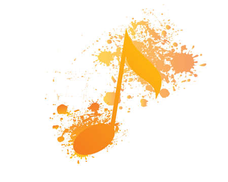 Colorful Note in the Splash Backroundのイラスト素材