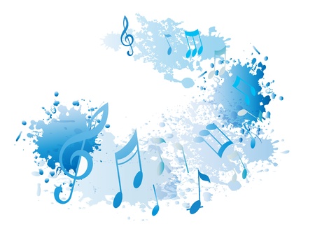 Colorful Note in the Splash Backroundのイラスト素材