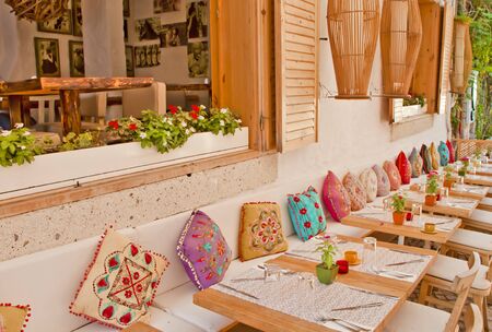 Beautiful Stone Street in Alaçati   izmir,Turkeyのeditorial素材