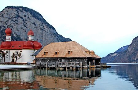 view of st.bartholomé church in bavaria germanyの写真素材