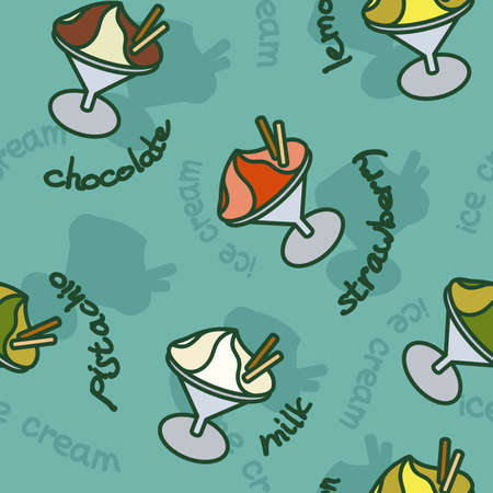Ice Cream Seamless Texture のイラスト素材