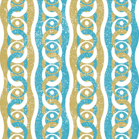 Abstract seamless vector pattern. Blue and ocher