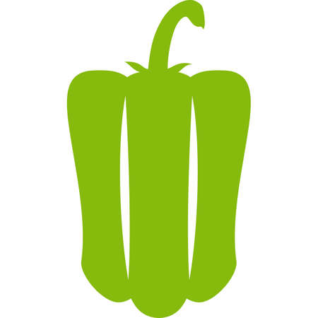 Green Pepper Isolated on a White. Logo Templateの写真素材