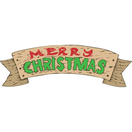 Wooden Christmas Decorのイラスト素材