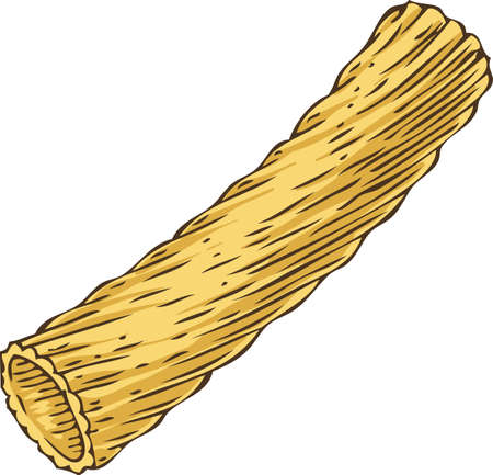 Italian Pasta. Tortiglioniのイラスト素材