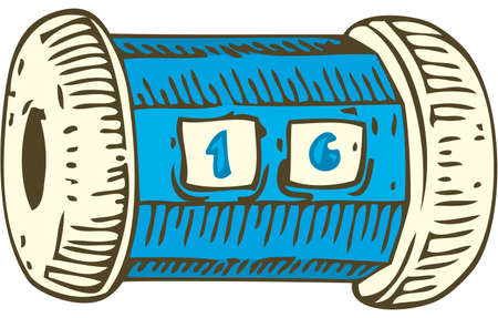 Blue Plastic Row Counterのイラスト素材