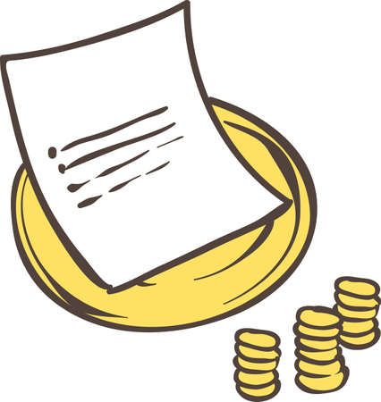 Check and Moneyのイラスト素材