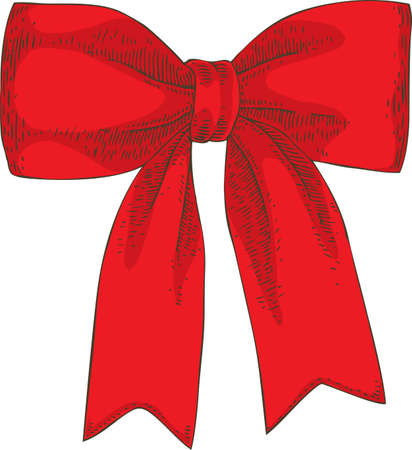 Christmas Decor Red Bowのイラスト素材