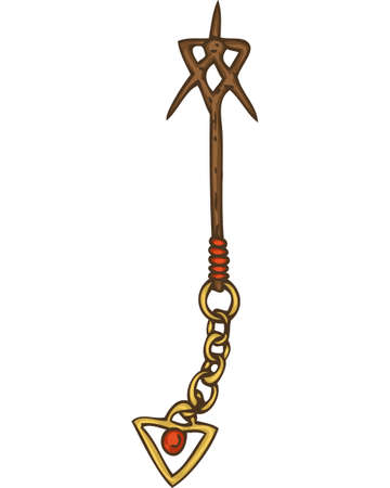 Magic Amulet or Totem. Hand Drawn Illustrationのイラスト素材