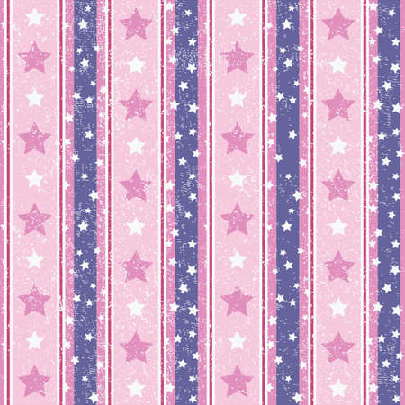 Abstract Seamless Geometric Color Pattern in Retro Style. Pink and Violetのイラスト素材
