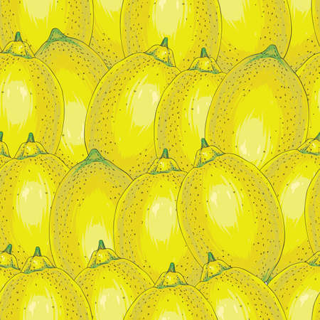 Seamless Pattern with Whole Lemonsの写真素材