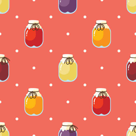 Fruit Jam Seamless Patternのイラスト素材