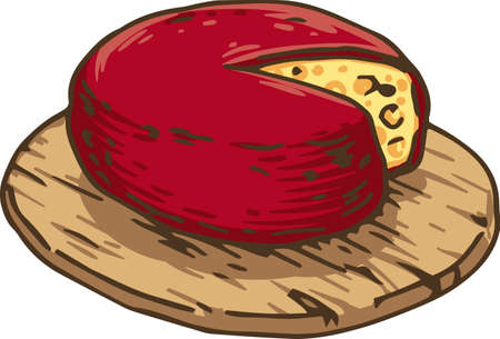 Cheese Wheelのイラスト素材